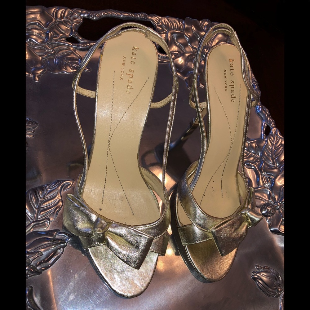 Kate Spade Gold Heels Size 8